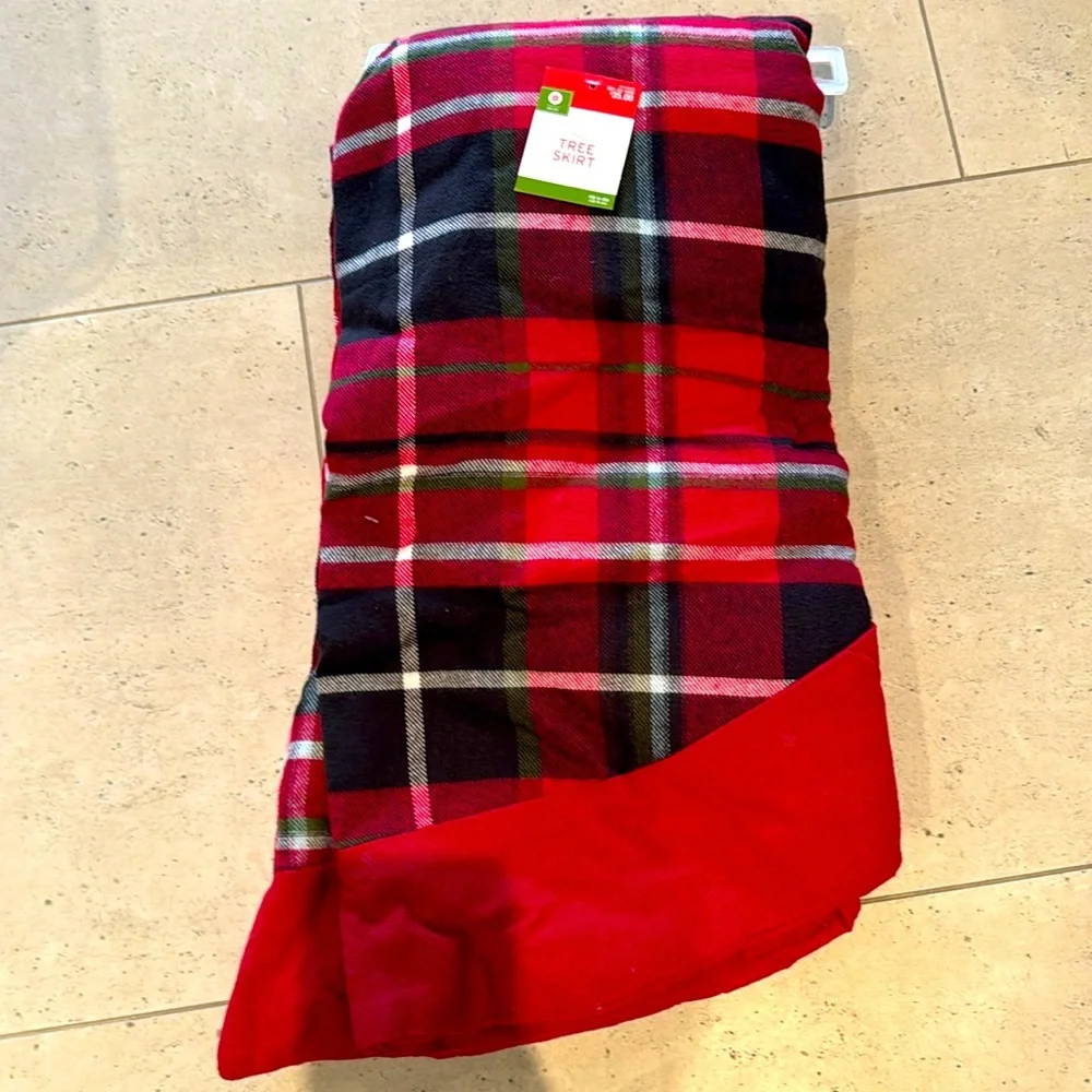 Plaid tree skirt by Target brand new with tag